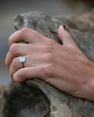 anillo circulo zinc y oro